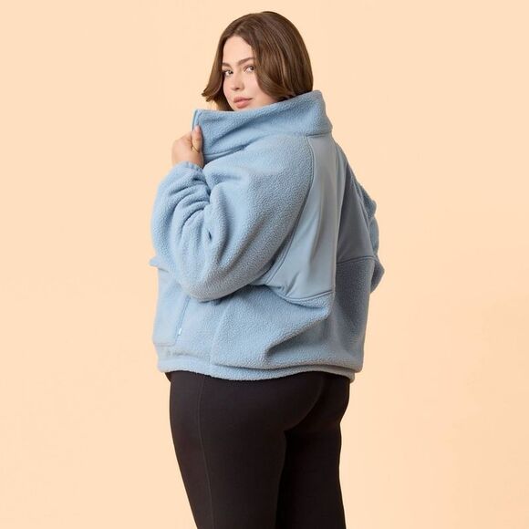 Blogilates - Women's Bonfire Fleece Jacket - Light B Light Blue - Picture 2 of 5